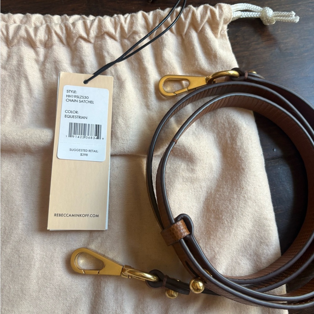 Rebecca Minkoff chain top handle bag tan caramel - Picture 6 of 6